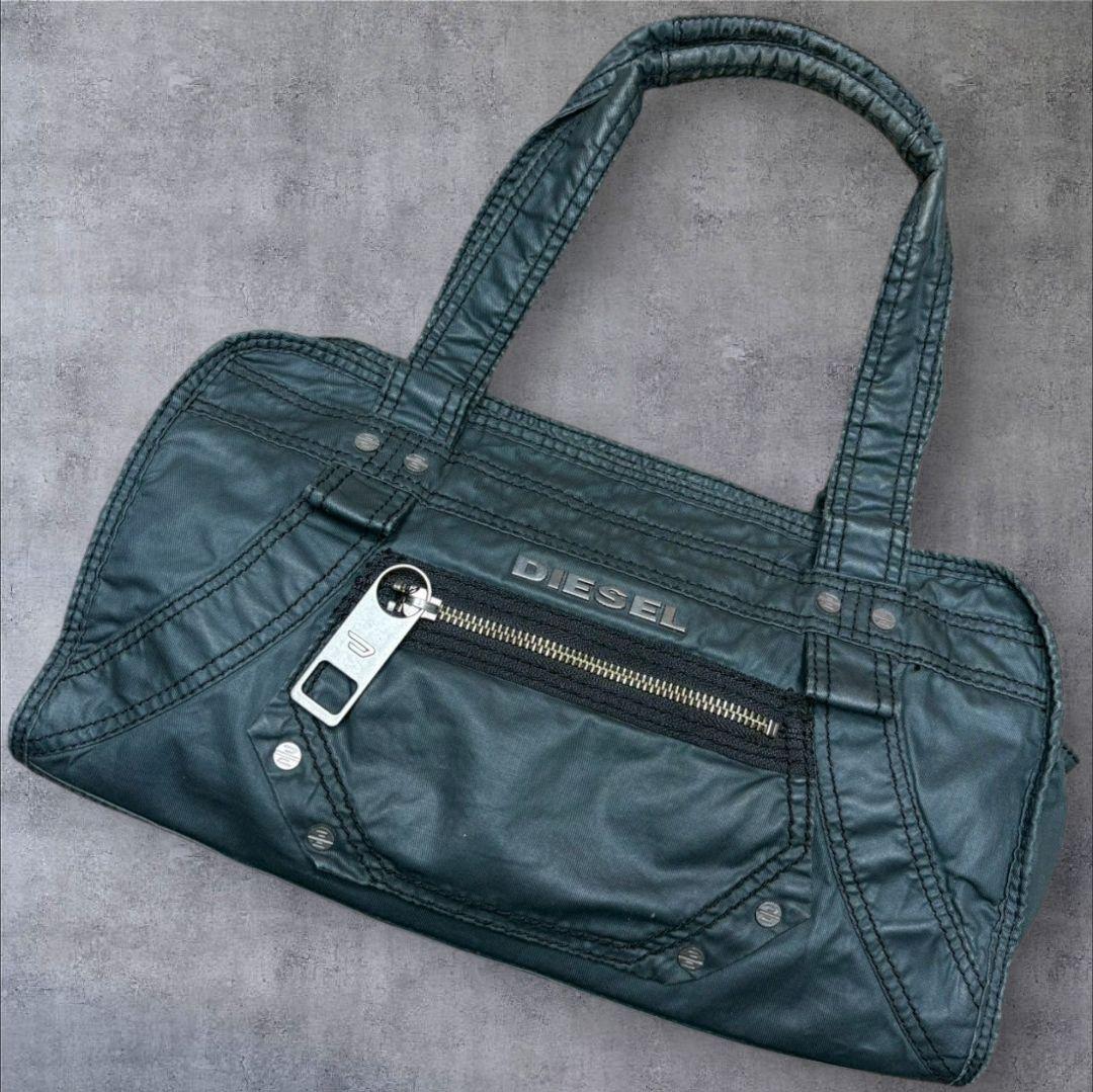 DIESEL ハンドバッグ archive メタルロゴ ブラック系