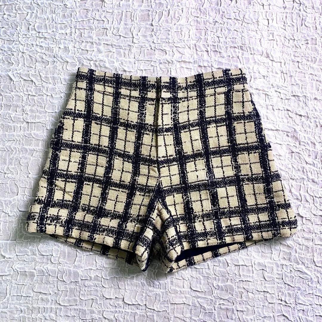 Christian Dior ディオール ツイード　チェック柄　ショートパンツ