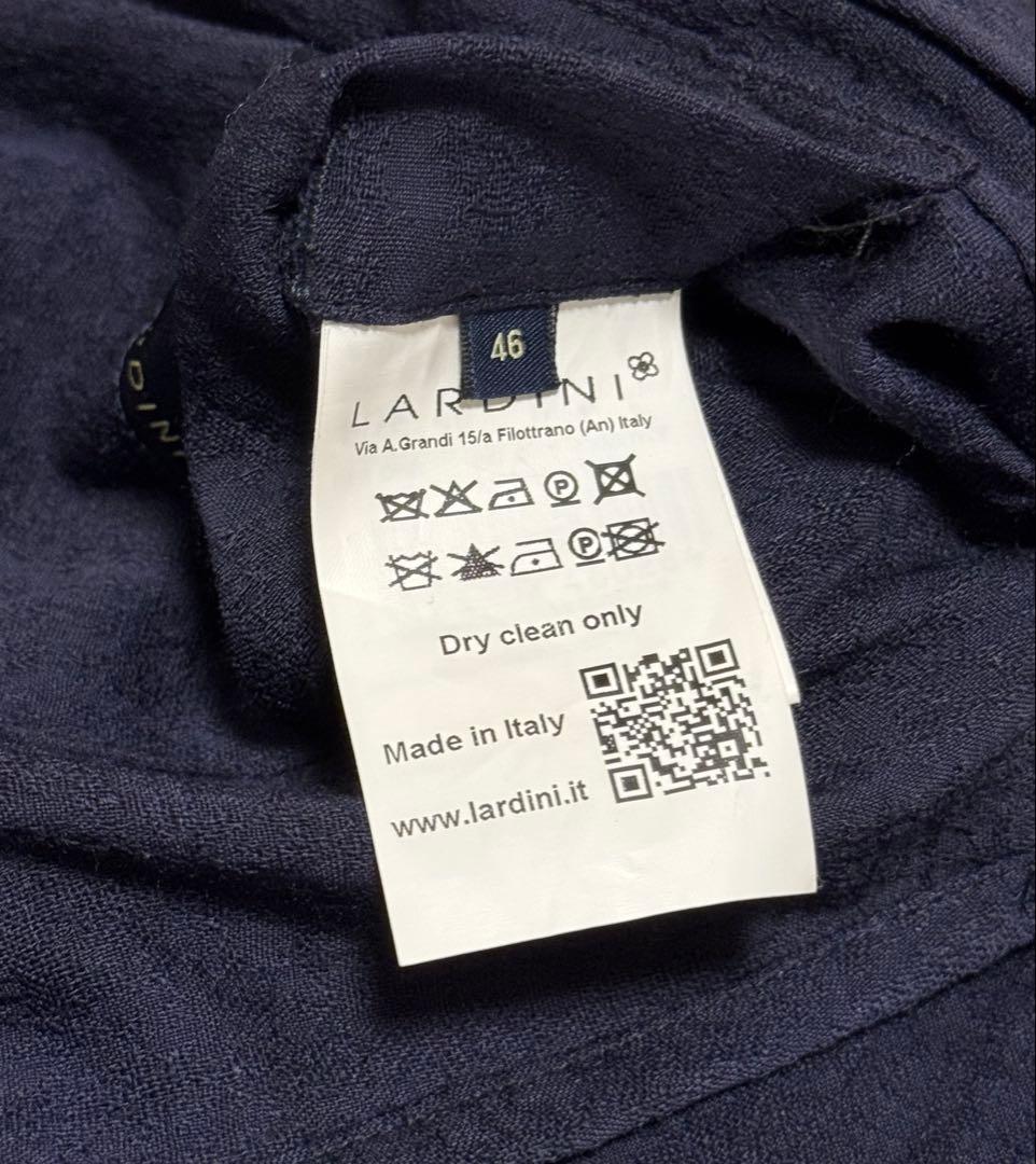◆ 正規品【46】LARDINI◆美品！秋冬物『６Ｂダブル・ジャケット』紺◆