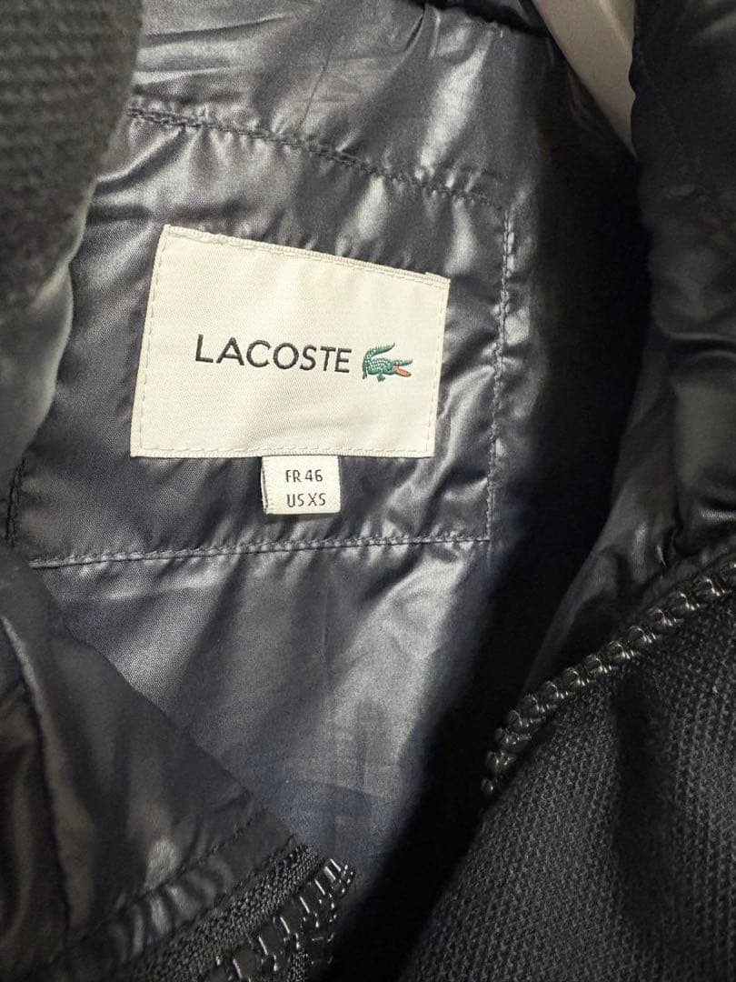 LACOSTE ブラック ダウンベスト US XS