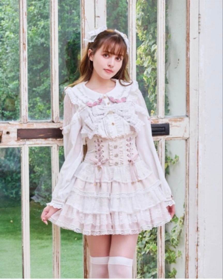 リズリサ ティアードフリルスカパン ピンク