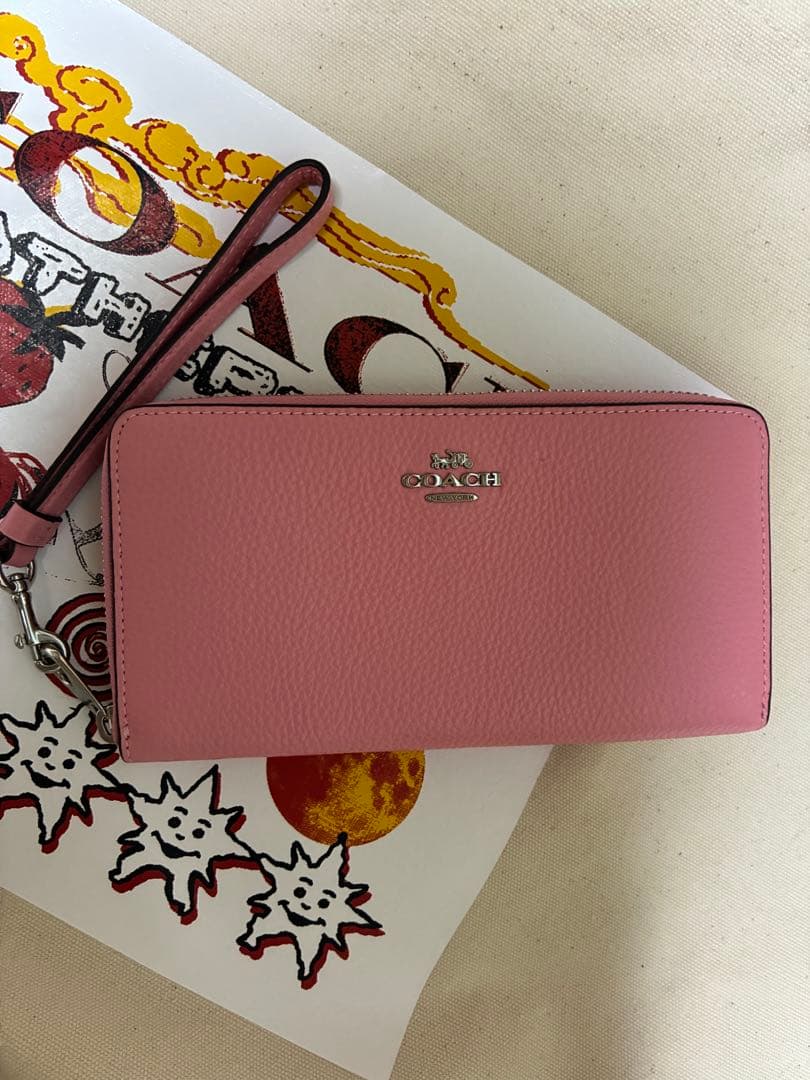 COACH 長財布　C4451 ピンク　タフィー