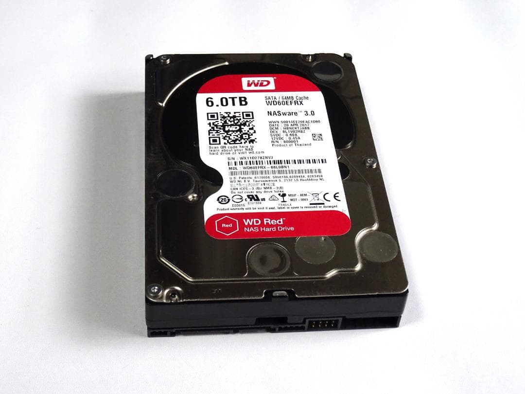 WD Red 6TB 内蔵型ハードディスクドライブ