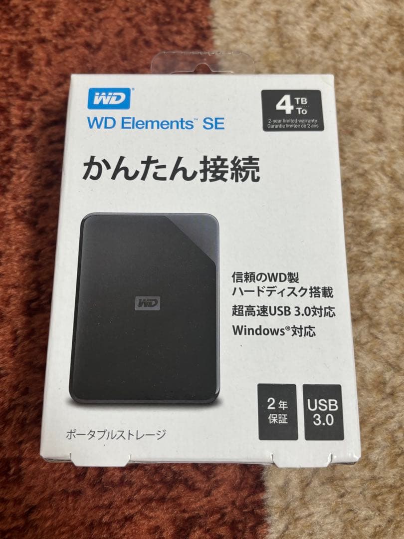 WD Elements SE 4TB USB 3.0 外付けHDD