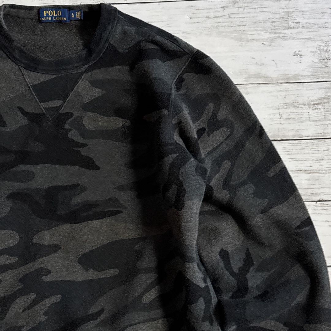 l*m様 ポロラルフローレン 迷彩 カモフラ スウェット L ポニー刺繍 Vガゼ