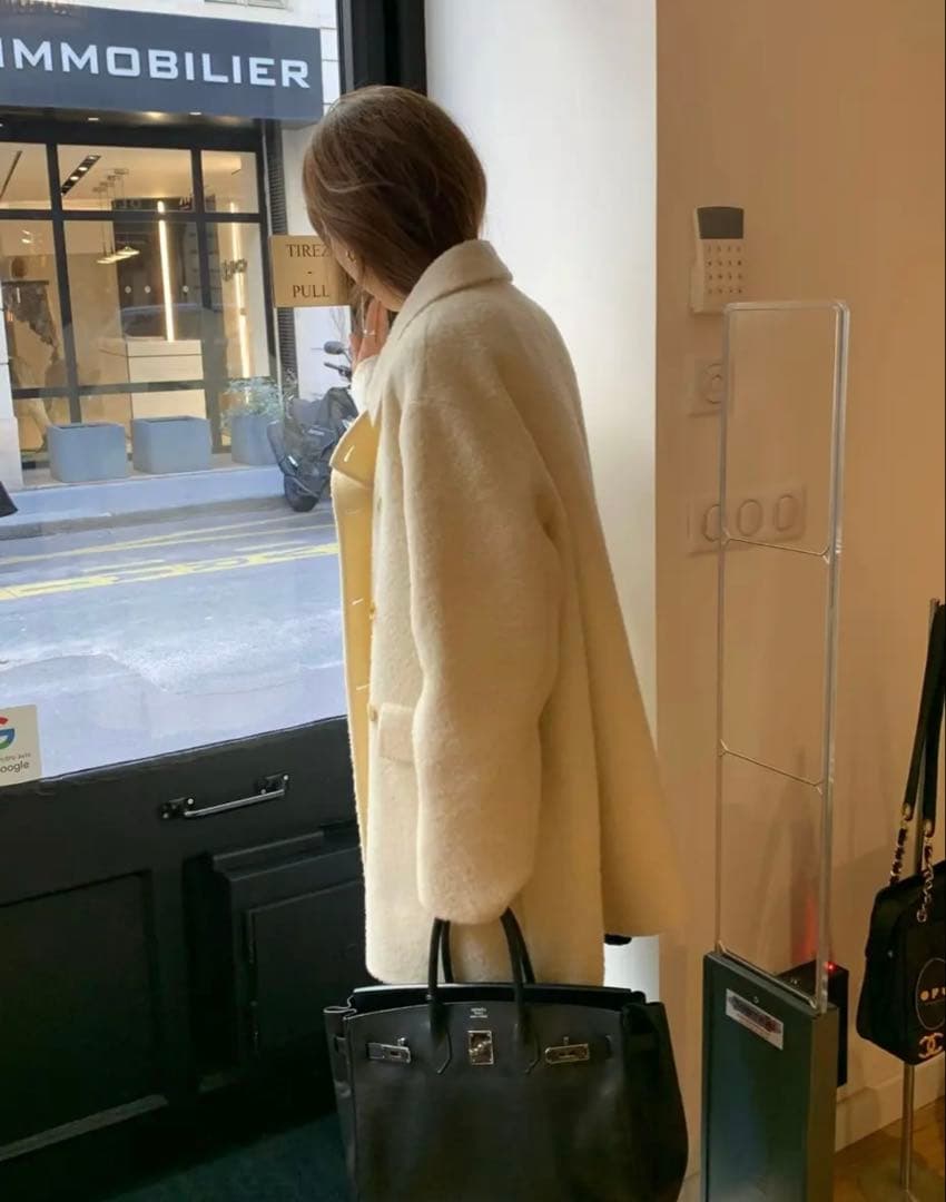 ジャケット・アウター OUNCE high neck double handmade coat