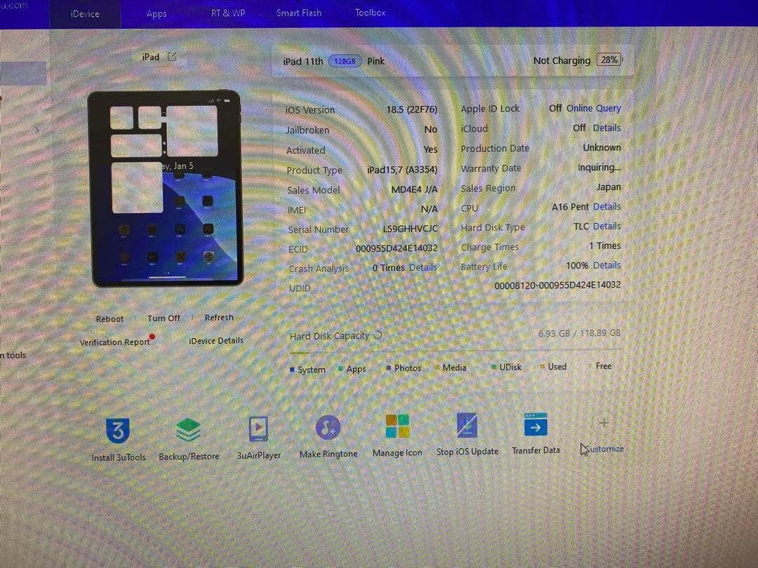 Ipad A16 128GB WiFi モデル　 HVCJC