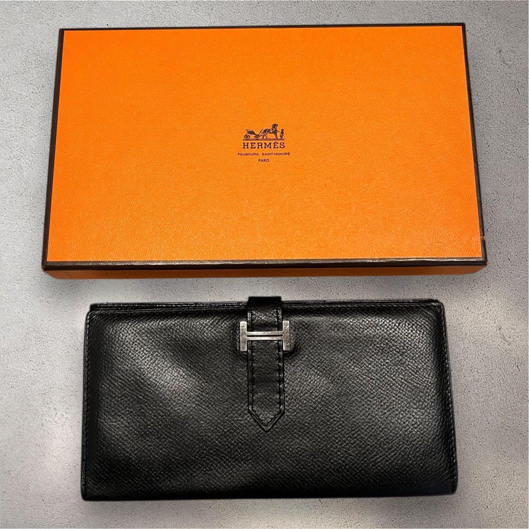 エルメス　財布　ベアンスフレ　ブラック　ウォレット