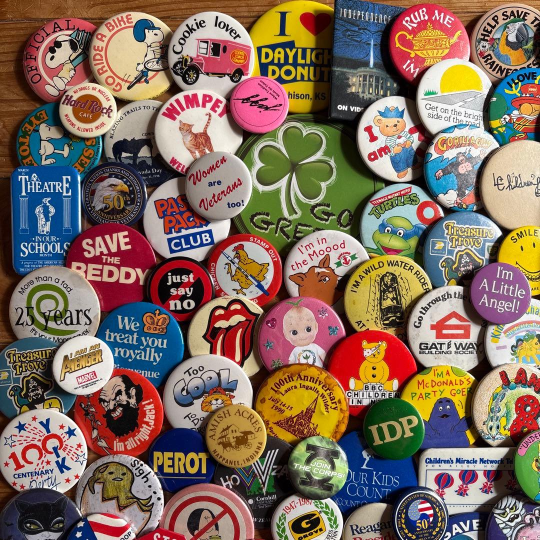 S*N様 ヴィンテージ缶バッジ300個OVER ／US／UK VINTAGE