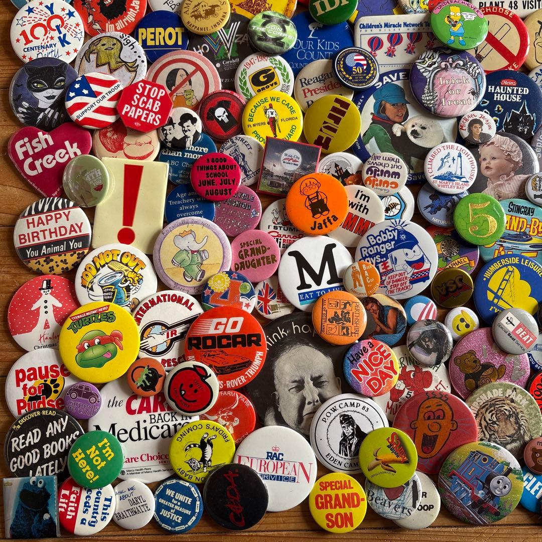 S*N様 ヴィンテージ缶バッジ300個OVER ／US／UK VINTAGE