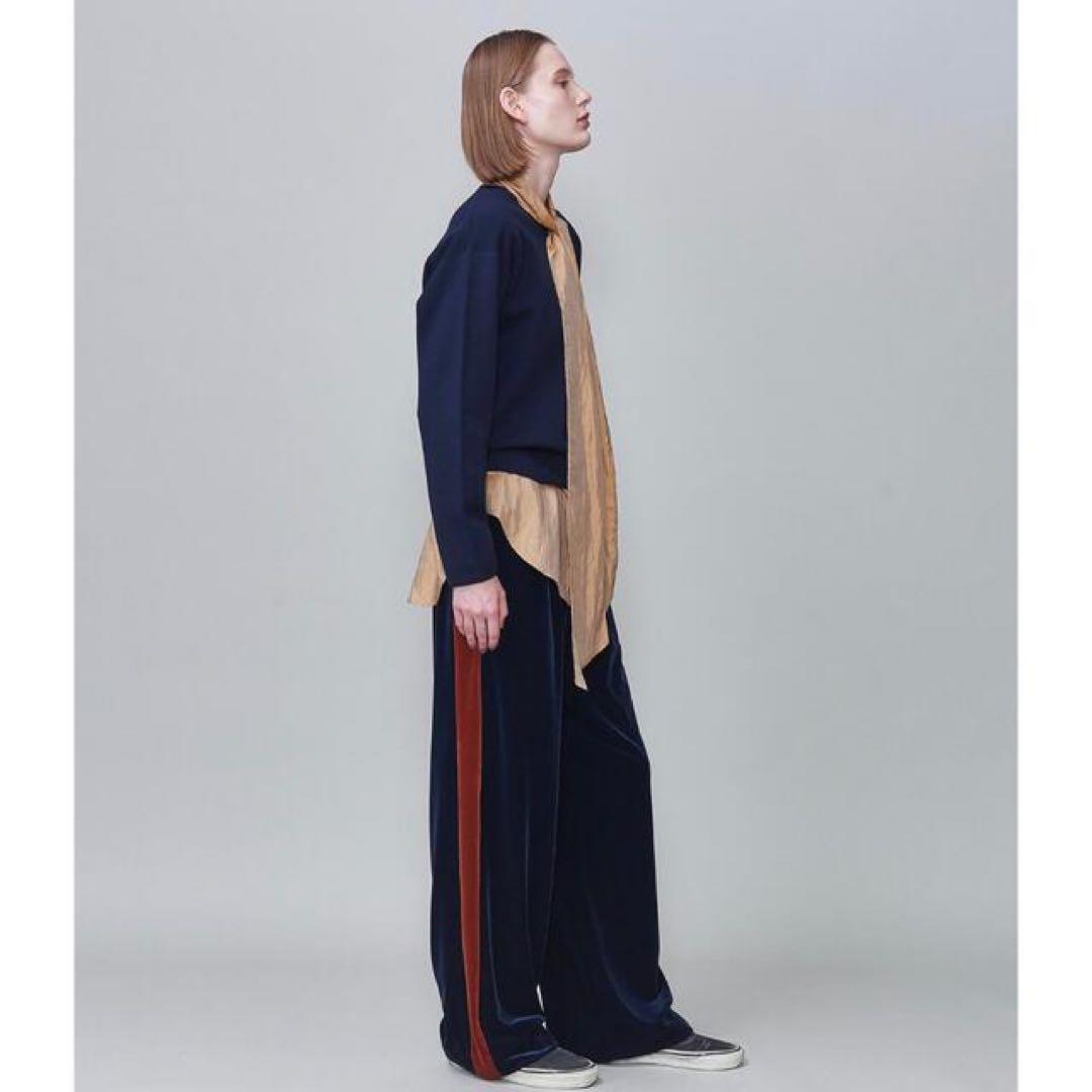 roku 6 パンツ　ベロアパンツ　ベロア　ラインパンツ