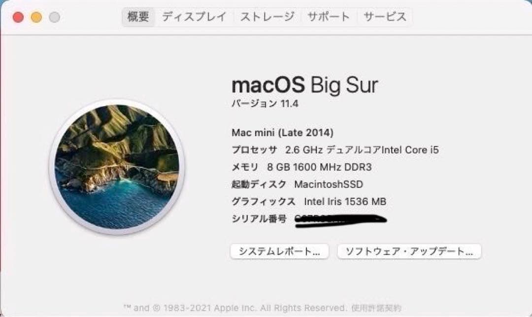 値下げ★Macmini2014 /Corei5/8GB/512GBSATA1TB