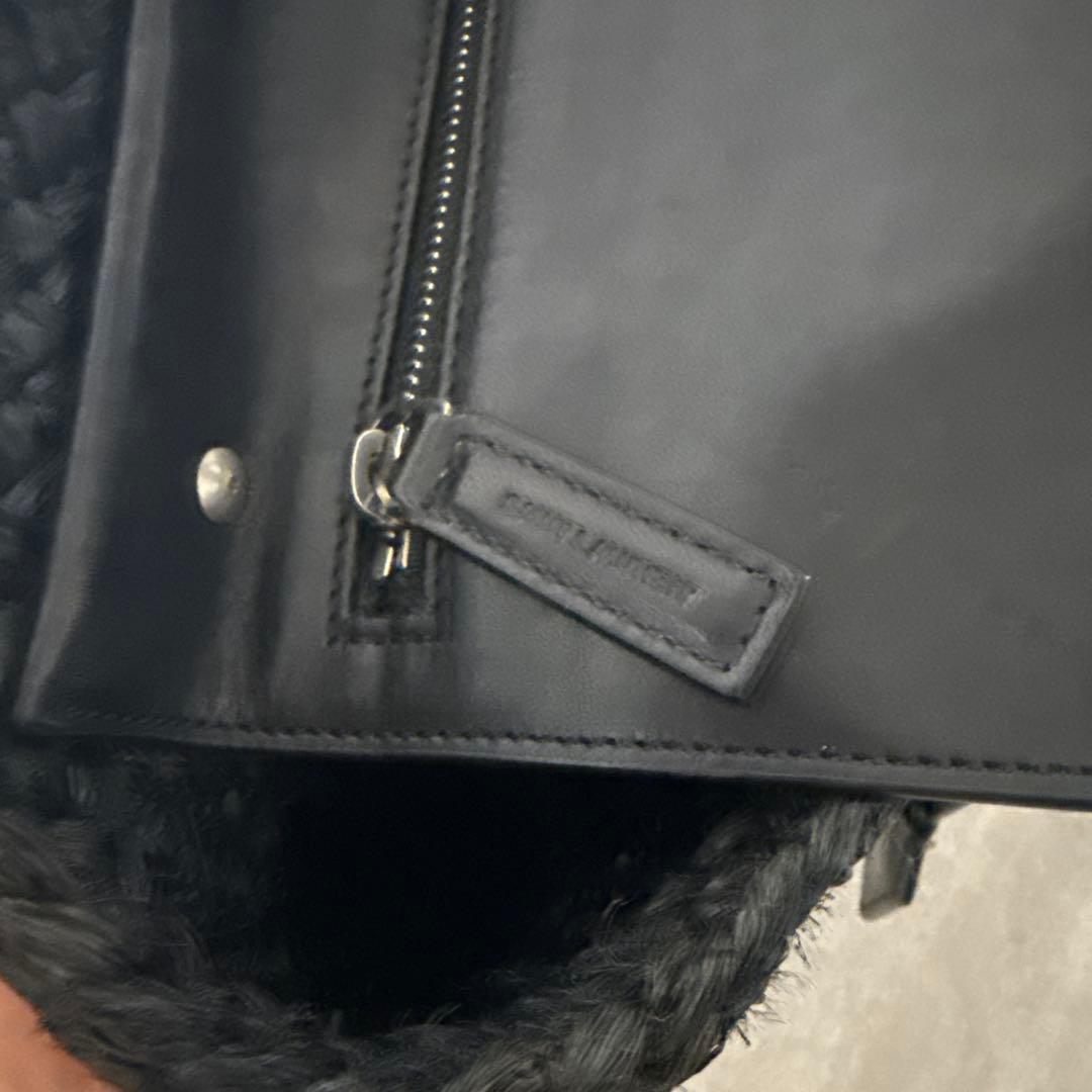 サンローラン　SAINT LAURENT パニエ　ラフィア　かごバッグ　ブラッグ