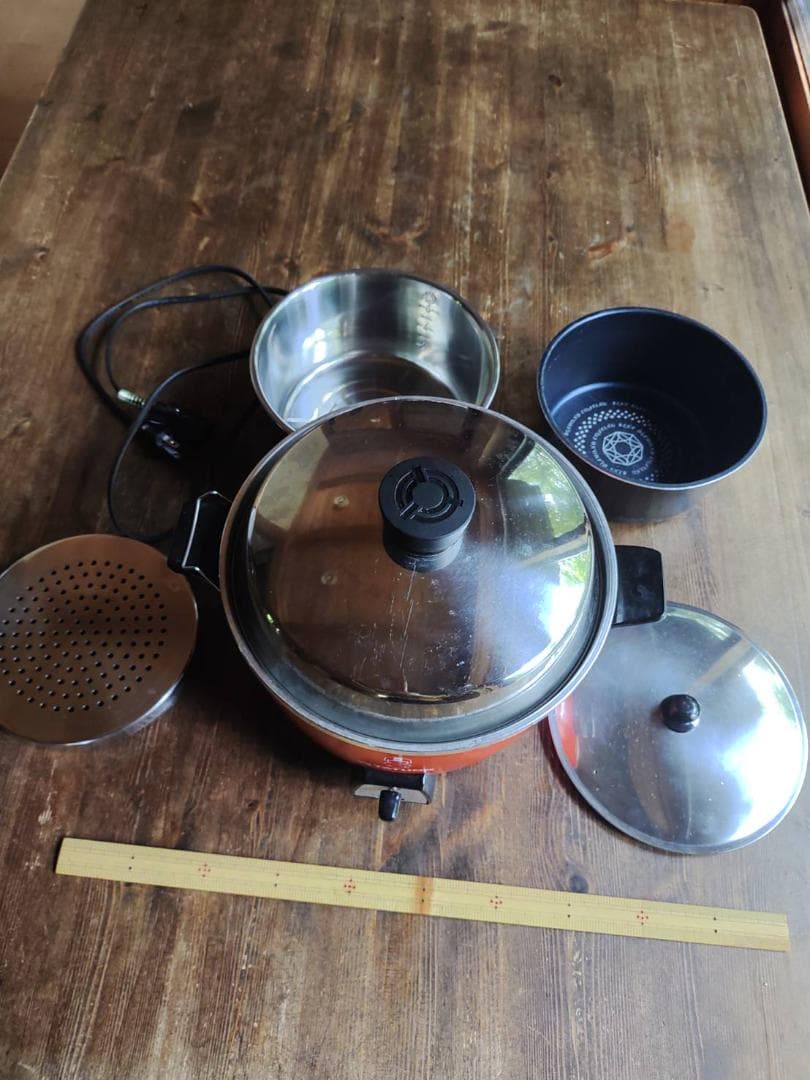 ★台湾製★大同★TATUNG★炊飯器★赤・オレンジ色★蒸し機能付き