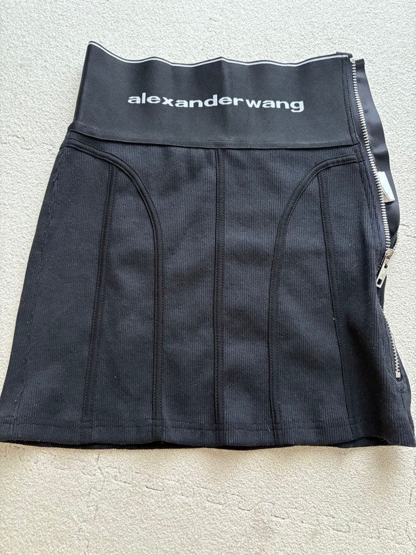 alexanderwang 黒 タイトスカート ジッパー付き