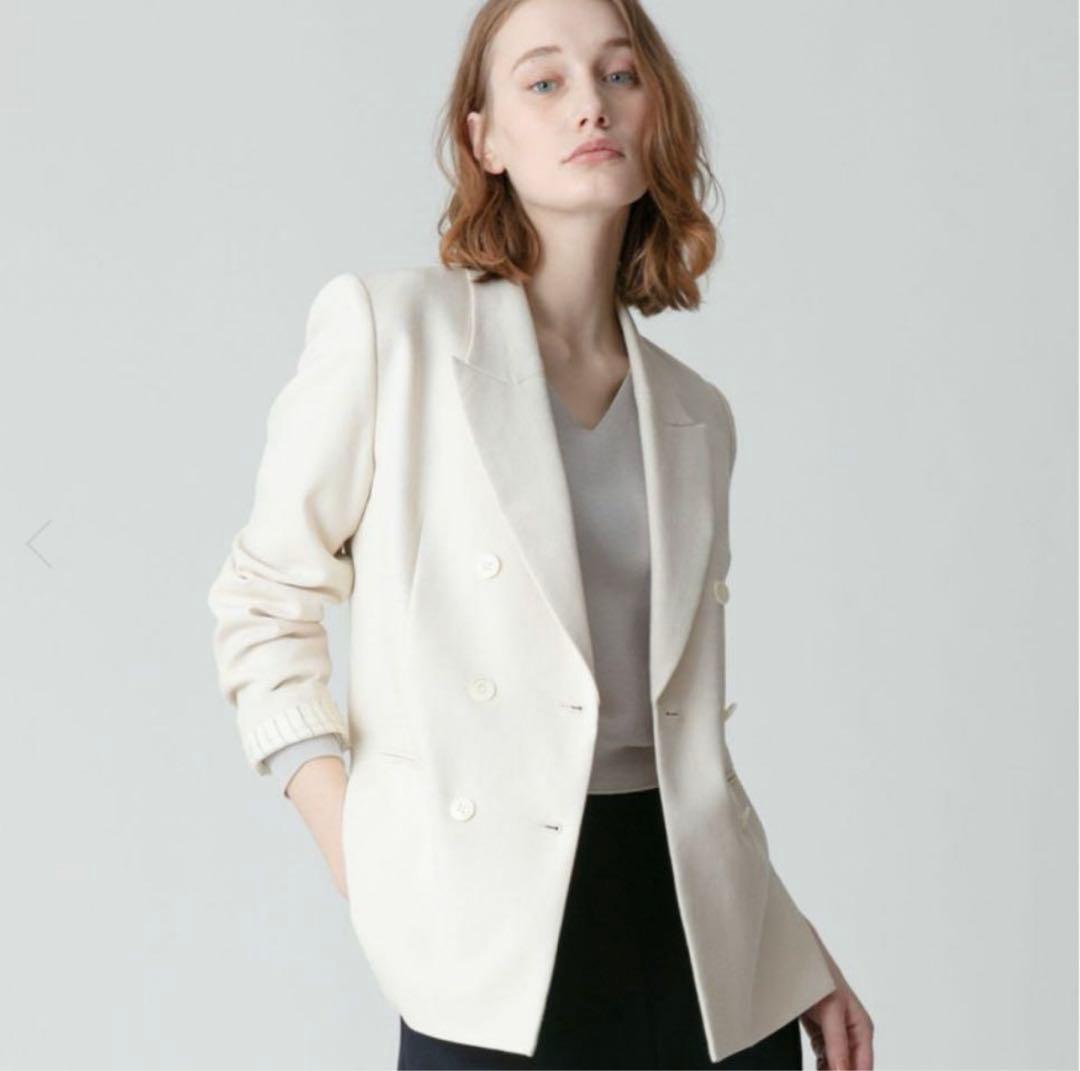 allureville マットクロスダブルブレストジャケット