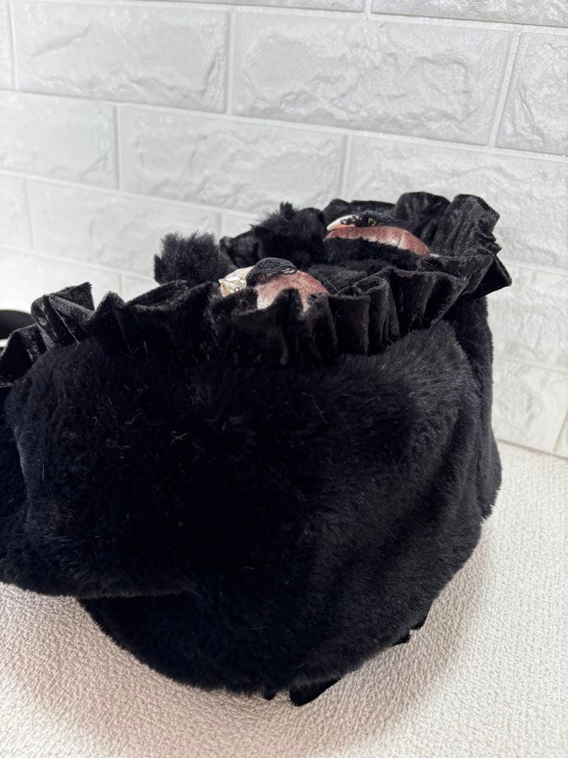 あ*き様 コヤンイサムチョン　ハンドメイド　千鳥格子ファーバッグ　サンダーちゃん