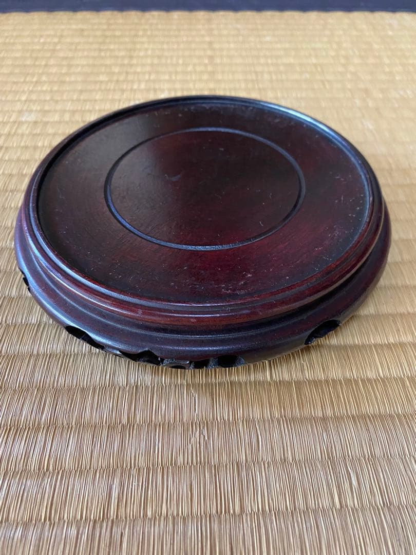 辰砂　首長壺　箱、台座あり