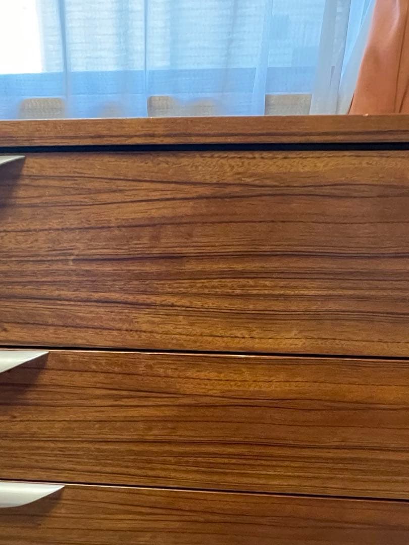 ブラウン木製チェスト 4段