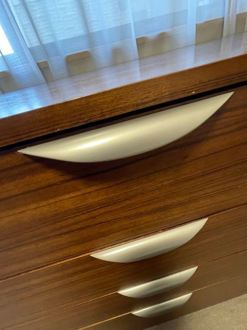 ブラウン木製チェスト 4段