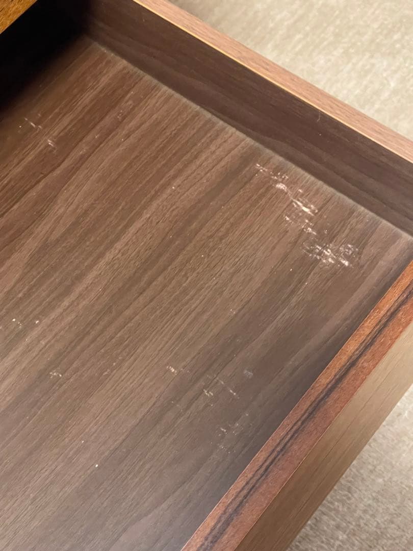 ブラウン木製チェスト 4段