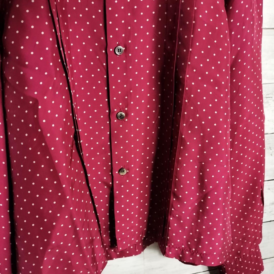 AD2000 コムデギャルソン ボウタイシャツ ブラウス ドット 水玉 キュプラ