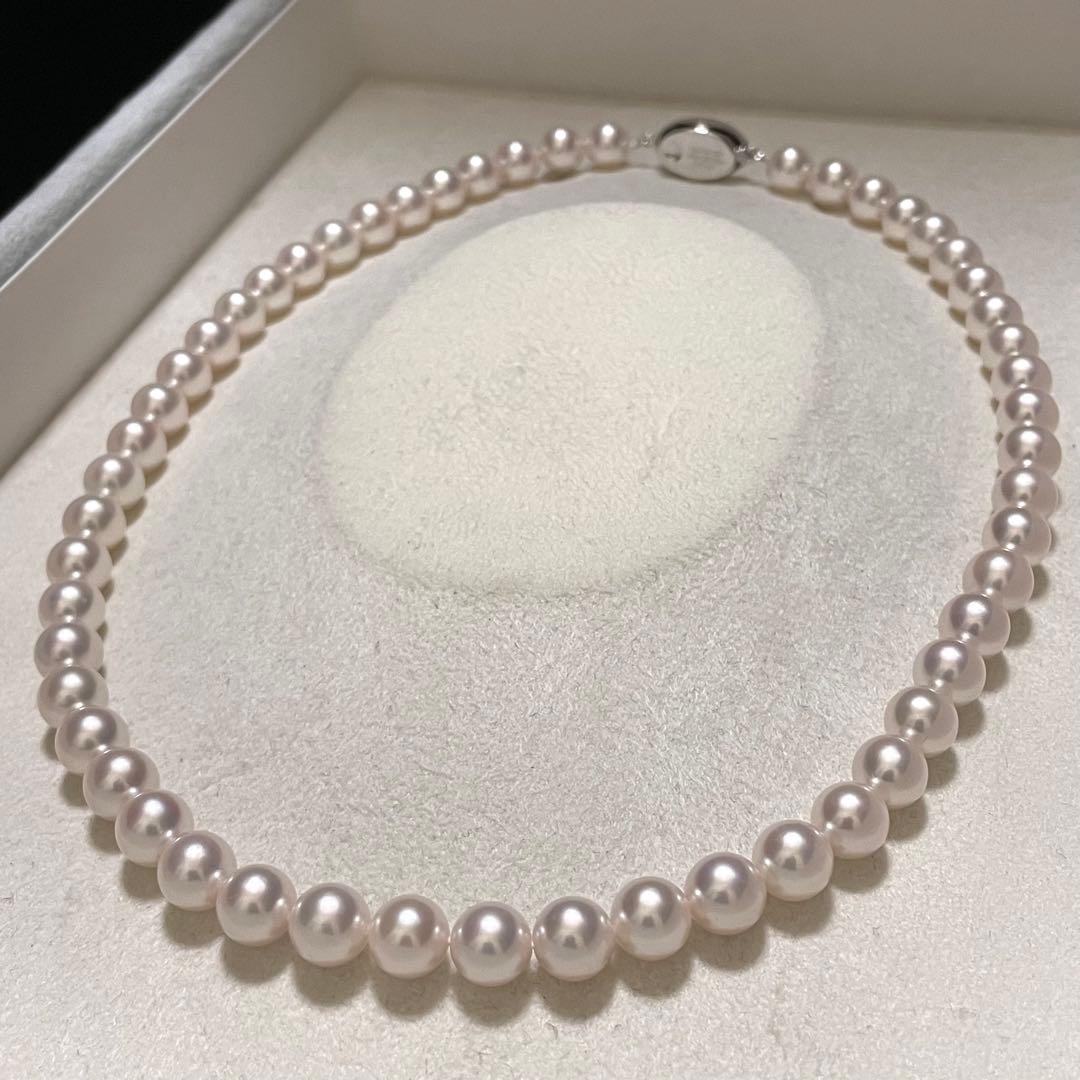 ケース付き専用【花珠級✨鑑別所】あこや真珠 ネックレス 7.5-8.0 パール