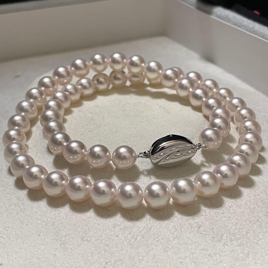 ケース付き専用【花珠級✨鑑別所】あこや真珠 ネックレス 7.5-8.0 パール