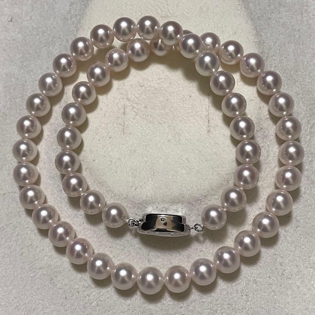 ケース付き専用【花珠級✨鑑別所】あこや真珠 ネックレス 7.5-8.0 パール