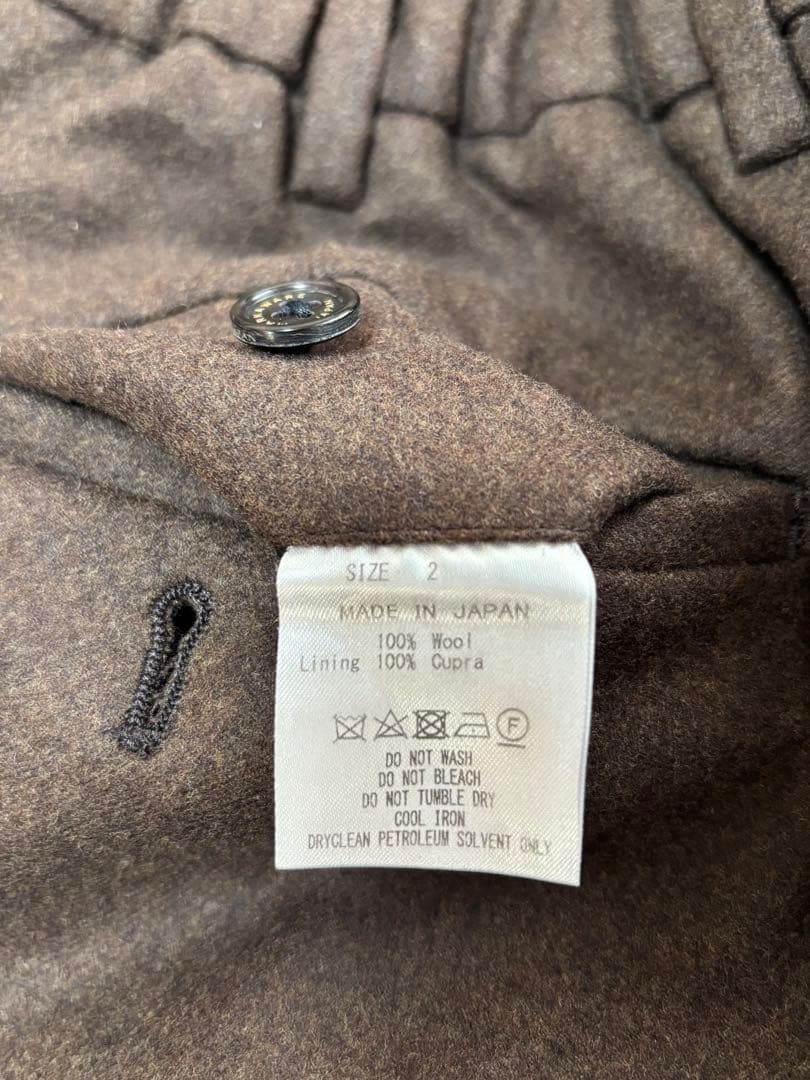 パンツ FRONT PLEATS PEGTOP ORGANIC WOOL