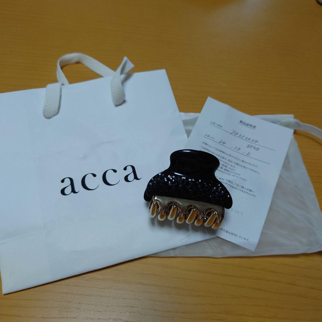 acca ヘアクリップ 黒/ゴールド