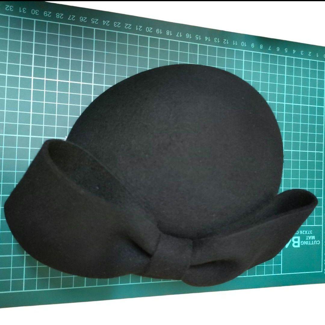 2点セット大リボン冬帽子ヴィンテージ調ピルボックス帽日常ヘッドピースフェルト赤黒