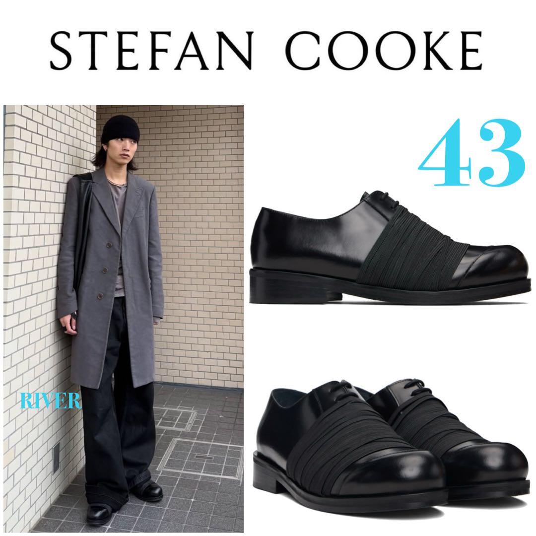 【STEFAN COOKE】BLACK ELASTIC BIKER 43