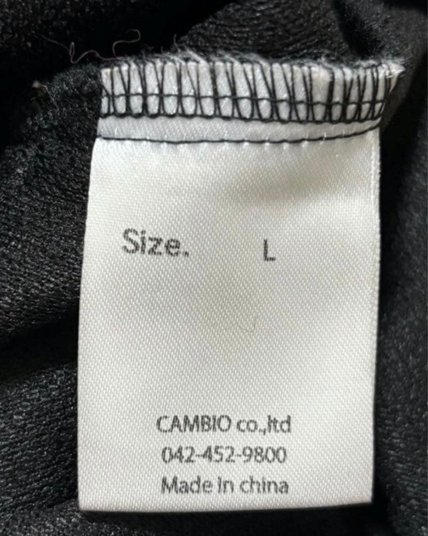 新品未使用　CAMBIO カンビオ【L】ヘリンボーン柄　サルエルパンツ ブラック