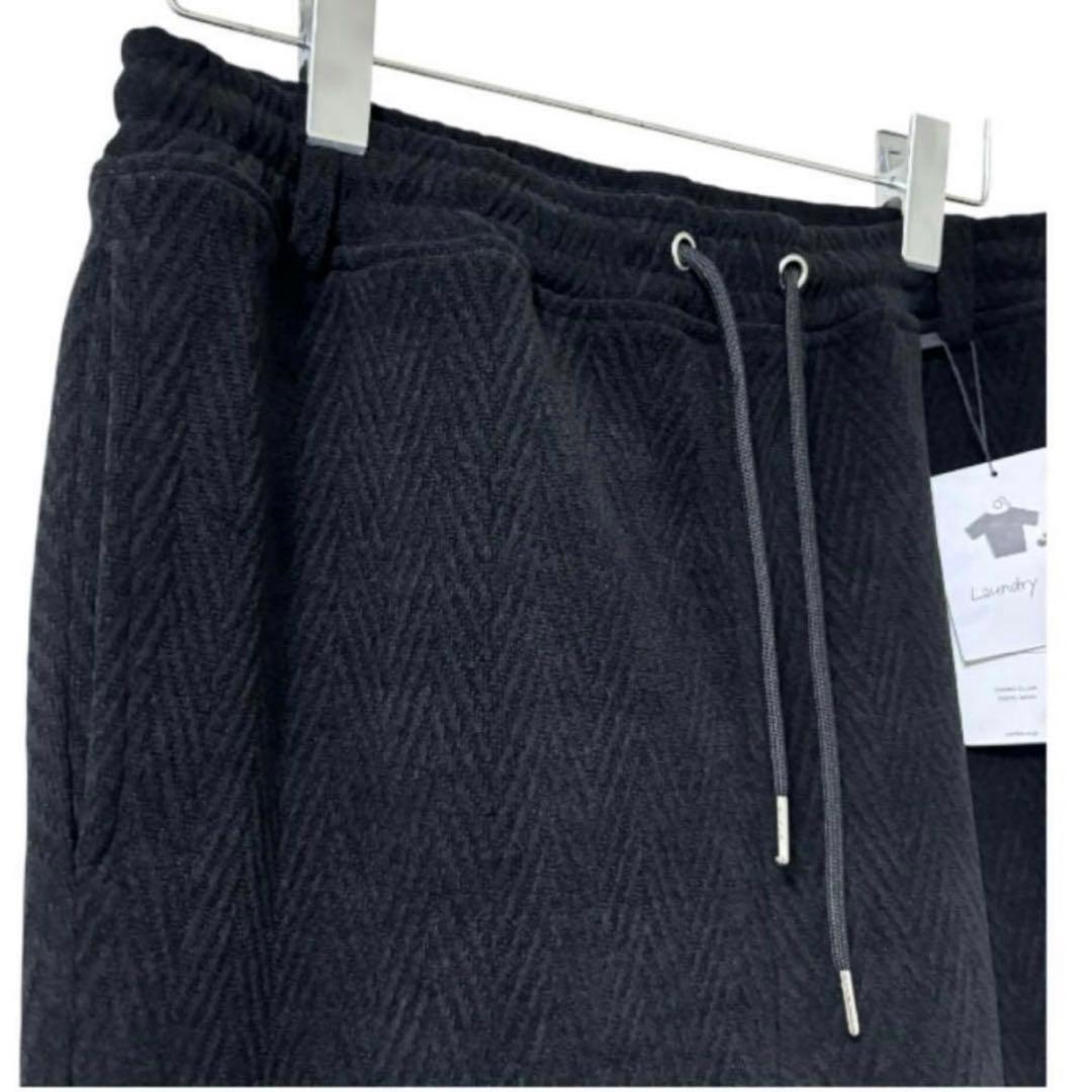 新品未使用　CAMBIO カンビオ【L】ヘリンボーン柄　サルエルパンツ ブラック