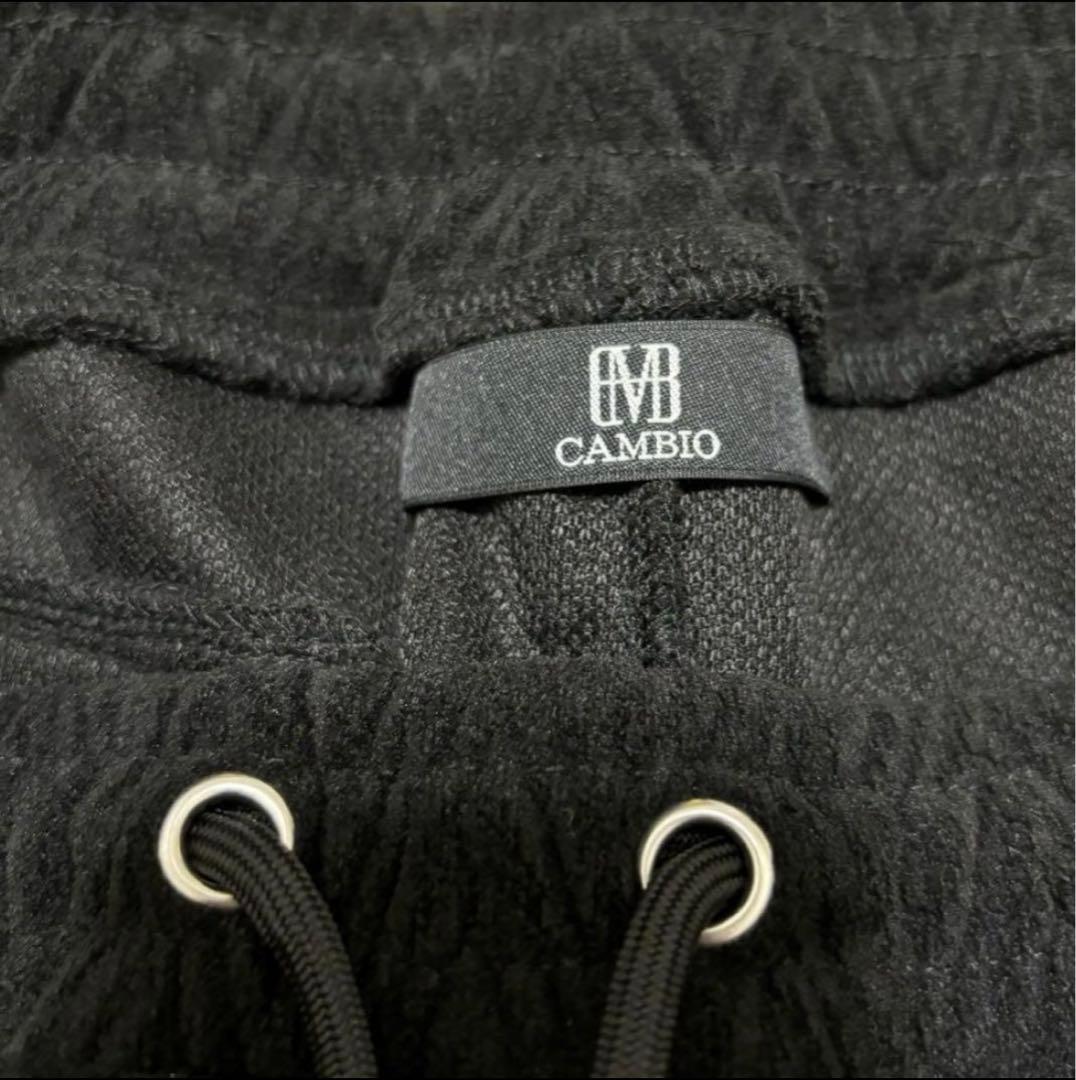 新品未使用　CAMBIO カンビオ【L】ヘリンボーン柄　サルエルパンツ ブラック