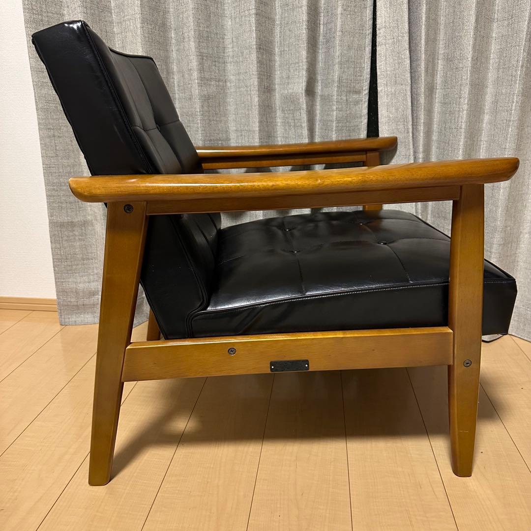 カリモク60 ソファ　1人掛け　ブラック