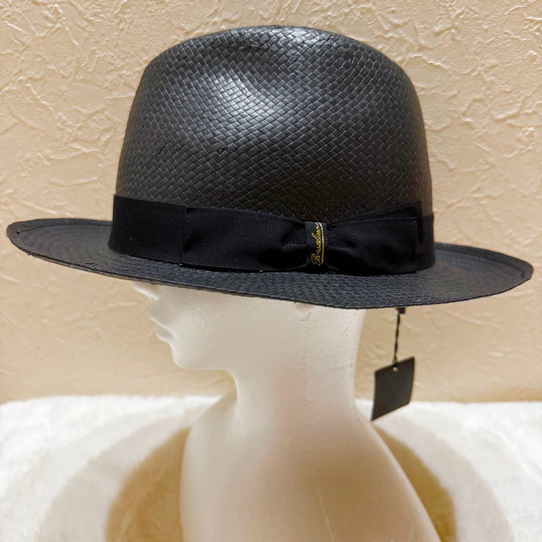 新品未使用タグ付 Borsalino　ペーパ素材　ストローハット　約61センチ