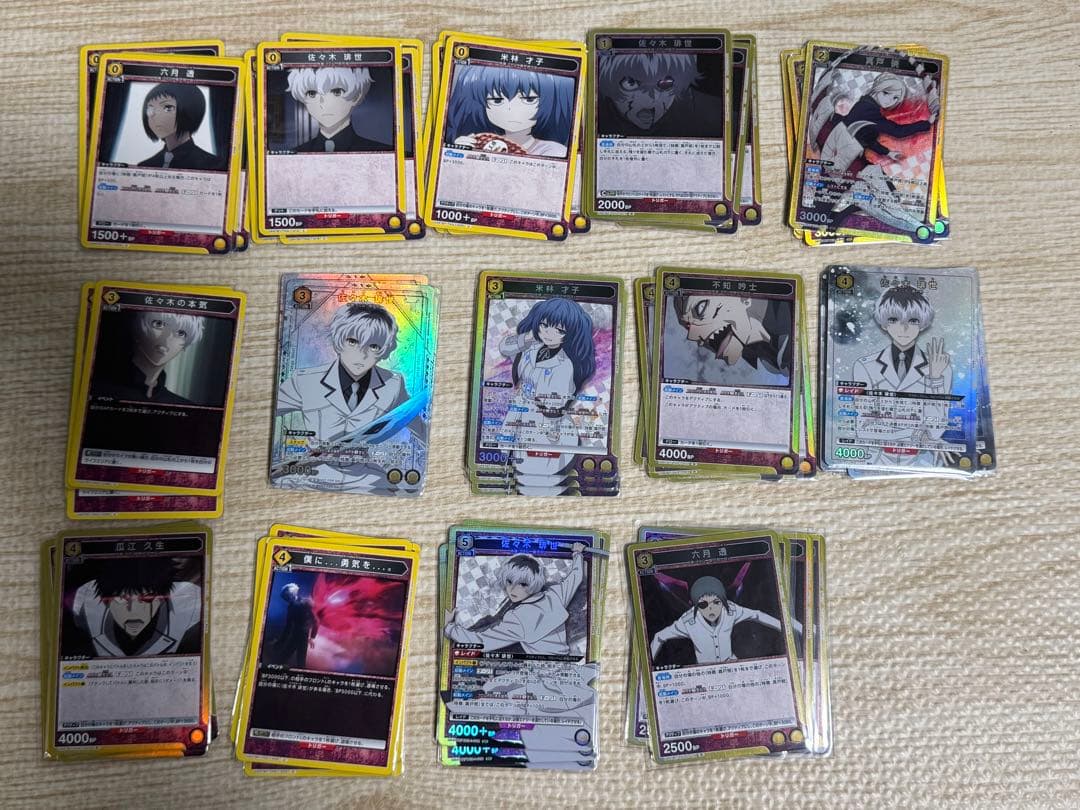 東京喰種(黄)CCGデッキ + 真戸班＆Q’sデッキ　調整パーツ付き