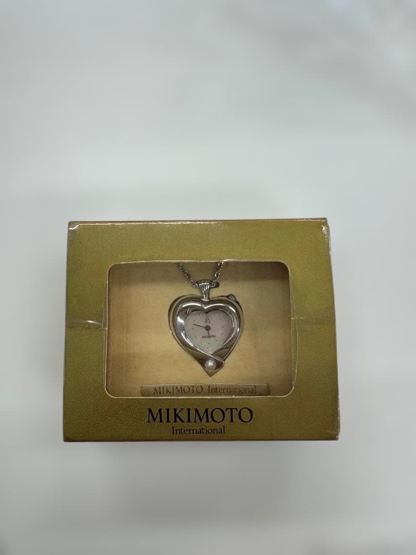 Mikimoto ハート型ネックレス シルバー 取り扱い説明書有ります