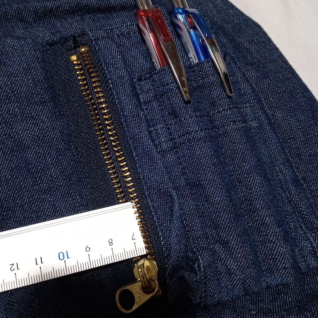 茉*華様 ワンダフルワールド デニムブルゾン キルティング リブ たんぽぽ刺繍