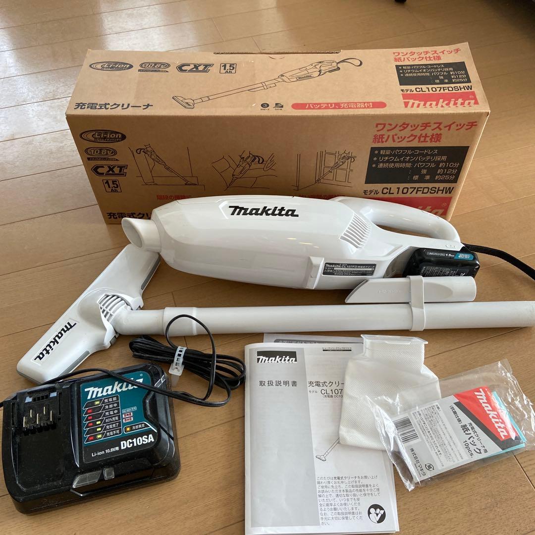 【専用】マキタ コードレス掃除機 CL107FDSHW (バッテリ充電器付 )