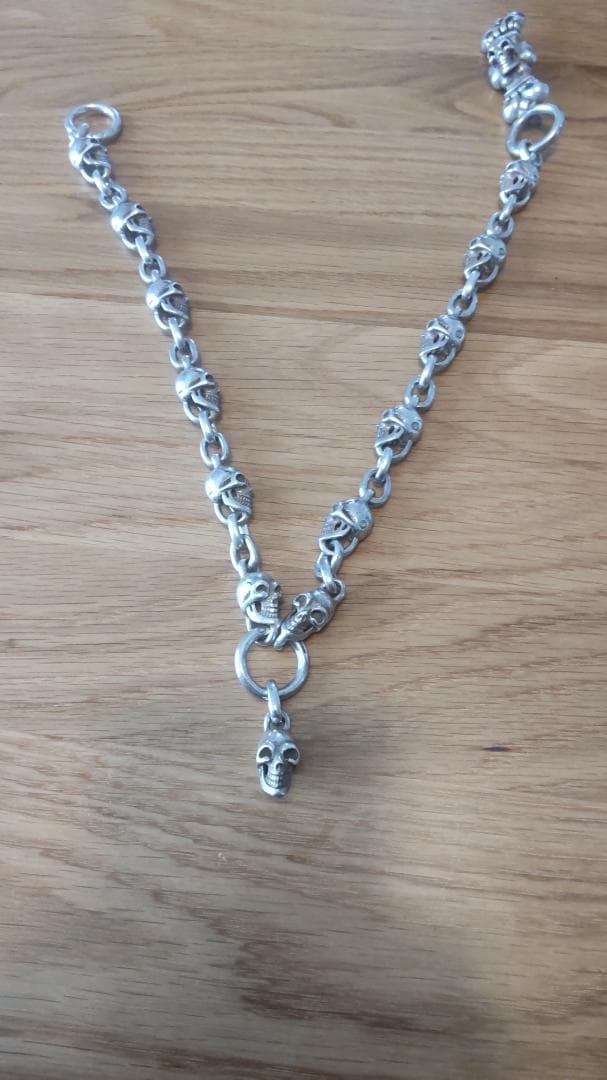 シルバーアクセサリー3点セット、ウォレットチェーン、ブレスレット、リング