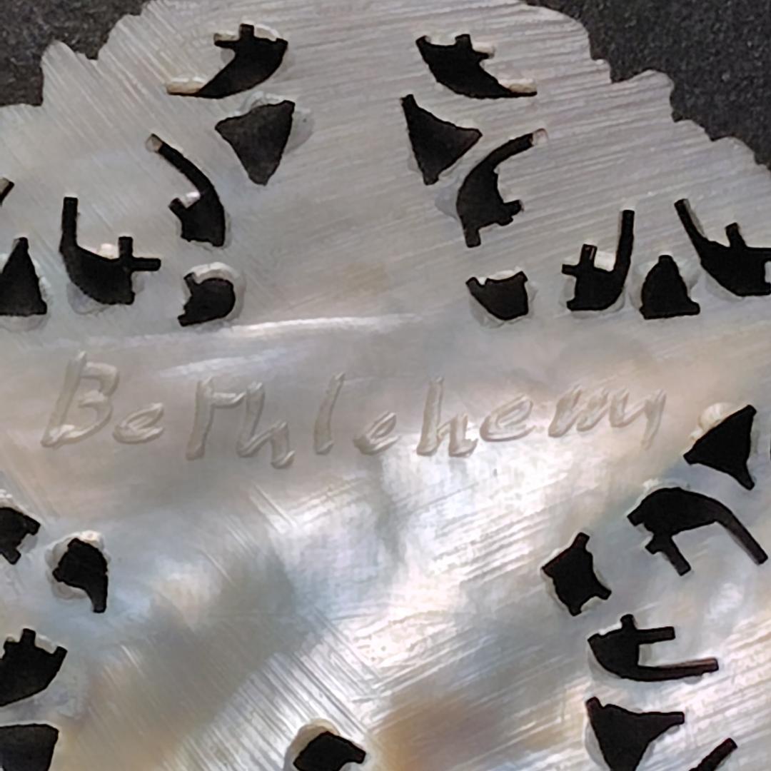 ヴィンテージペンダントトップ　ベツレヘム 　マザーオブパール　五芒星　刻印あり