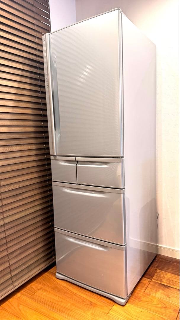 東芝　TOSHIBA 置けちゃうスリム　冷蔵庫　405L 送料無料　シルバー