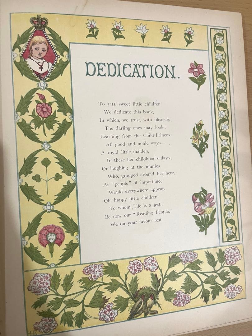 No342希少 アンティーク 古書 洋書 絵本 ビクトリアン 児童書 プリンセス