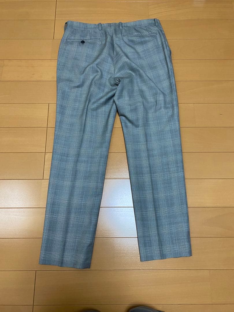 Aquascutum グレー チェック柄 スーツ　AB5