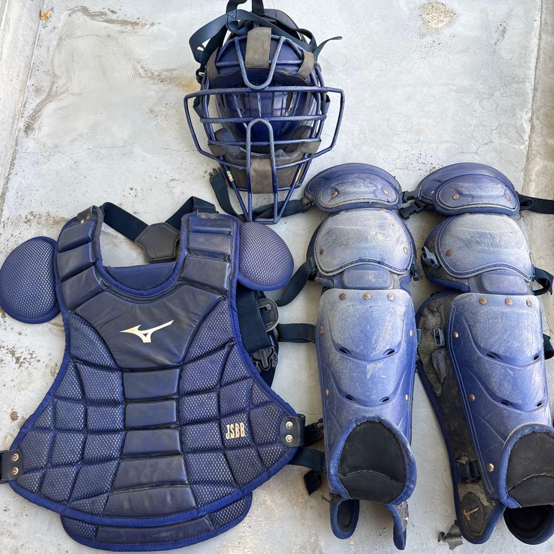 Mizuno キャッチャー防具セット JSBB ネイビー