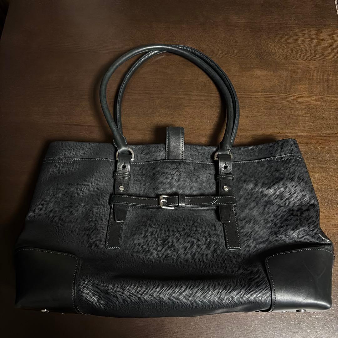 TUMI 黒 レザー ビジネスバッグ