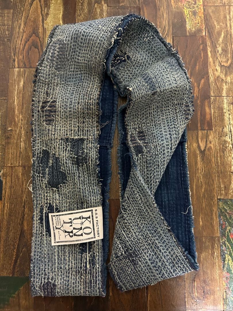 kapital キャピタル スヌード　デニム地 BORO 刺し子